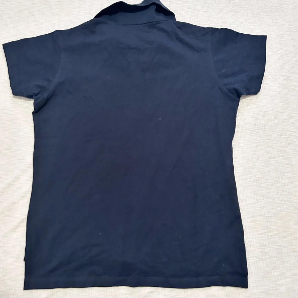 DKNY‎ Boys Navy Blue Polo Short Sleeve Shirt Size L 14/16 Uniform